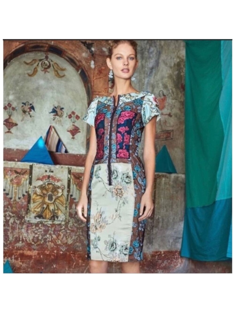 Byron Lars Beguile Anthropologie Brocade Sheath Dress